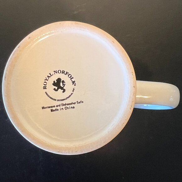 ROYAL NORFOLK Letter "S" Initial Monogram Ceramic Mug ~ Greenbrier International - Picture 5 of 6